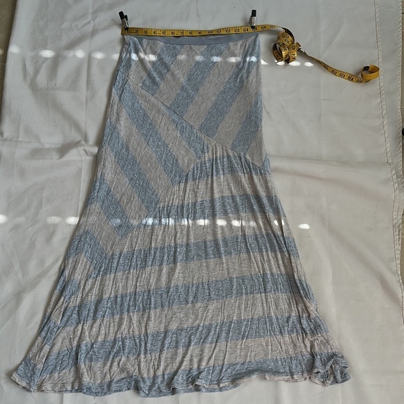 Tart Collection Light Gray Striped Long Maxi Skirt - Picture 9 of 12